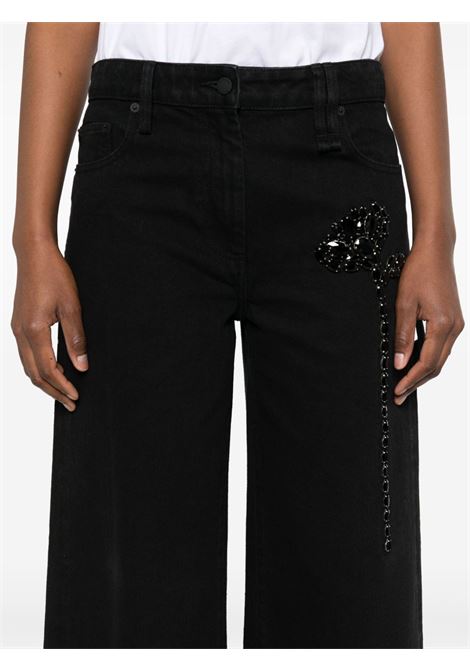 Black Carnation-embellished jeans Simone rocha - women SIMONE ROCHA | 4132B1239BLKJT